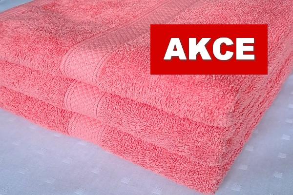 Froté ručník AKCE korálová 500g  rozměr 50 x 100cm